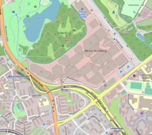 Karte Nürnberg/Messe (Quelle: OpenStreetMap)